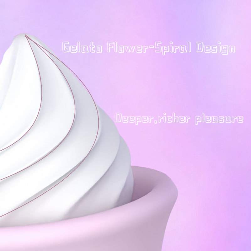 Gelato flower spiral design|deeper,richer pleasure